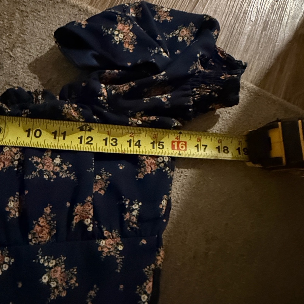 Trixxi Navy Floral Mini Dress - Picture 6 of 6